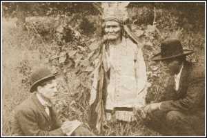Geronimo telling his story for this book, interpreted by Asa Daklugie (Geronimo's second cousin).